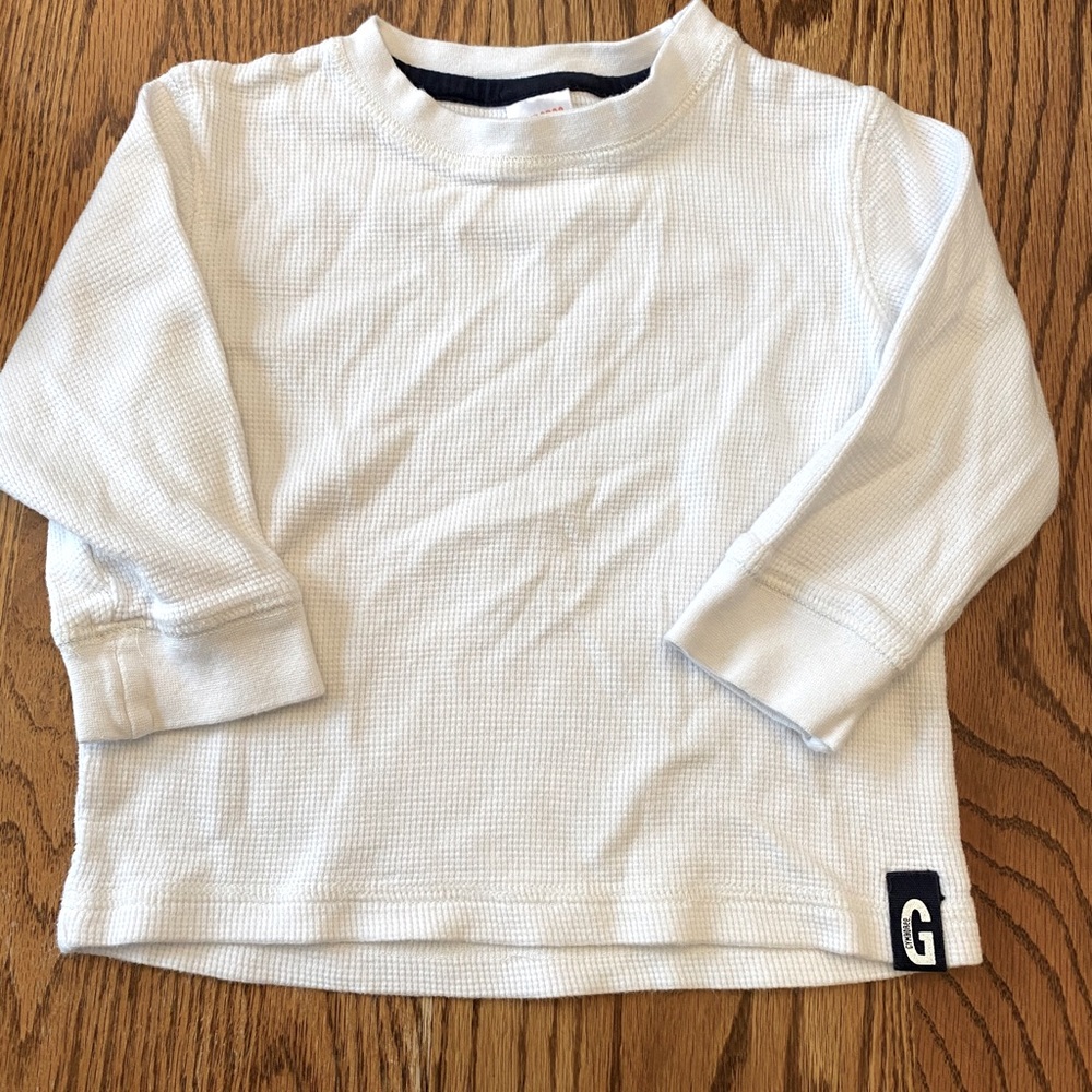 18-24mo white waffle Knit long sleeve Gap